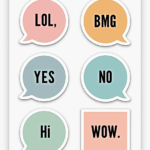 Chat Bubbles  - Sticker Sheet v8